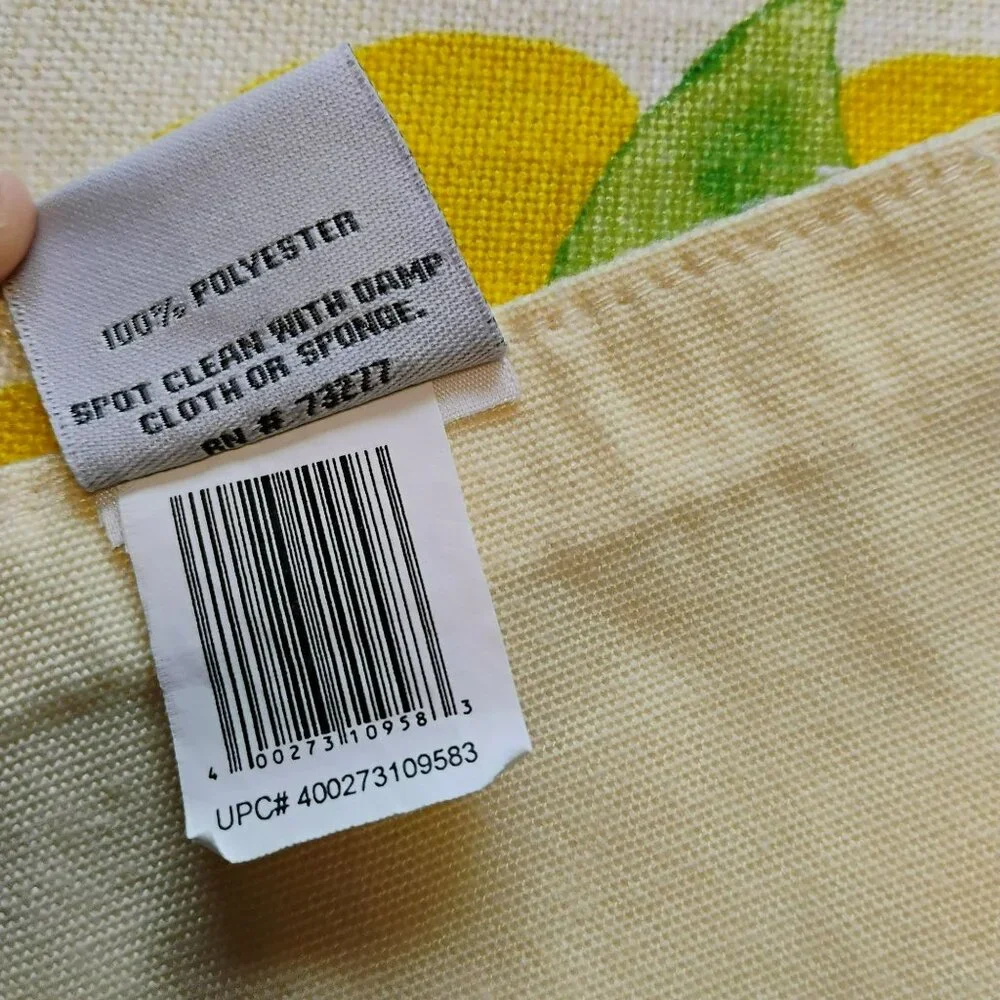 Farmhouse Lemon & Leaves Placemats, Set of 4, The Food Network Citrus Decor
